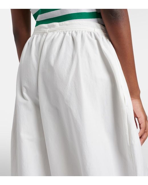 Polo Ralph Lauren White Cotton And Silk Balloon Pants