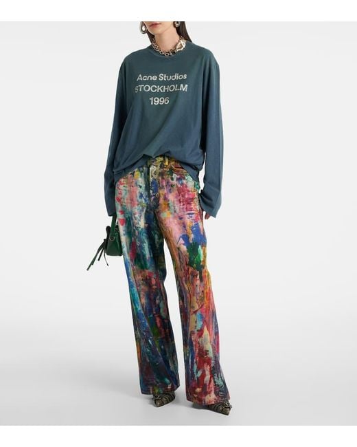 Top Distressed di Acne in Blue