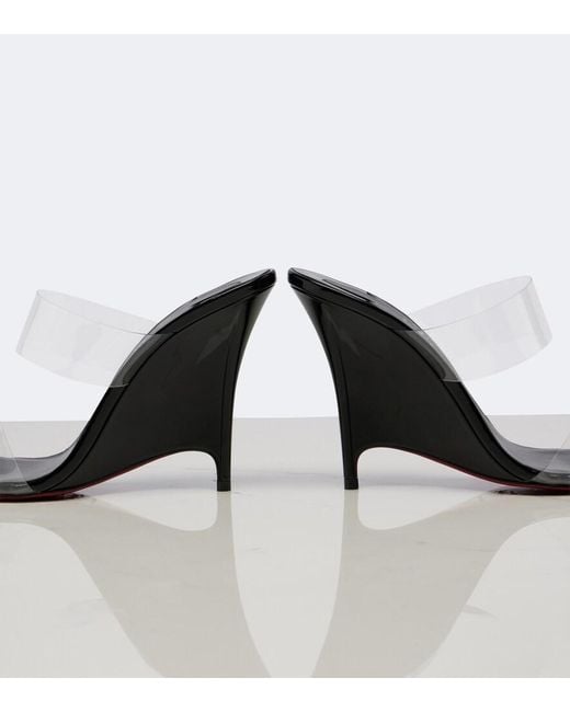 Christian Louboutin Black Miss Z Tpu Wedge Sandals