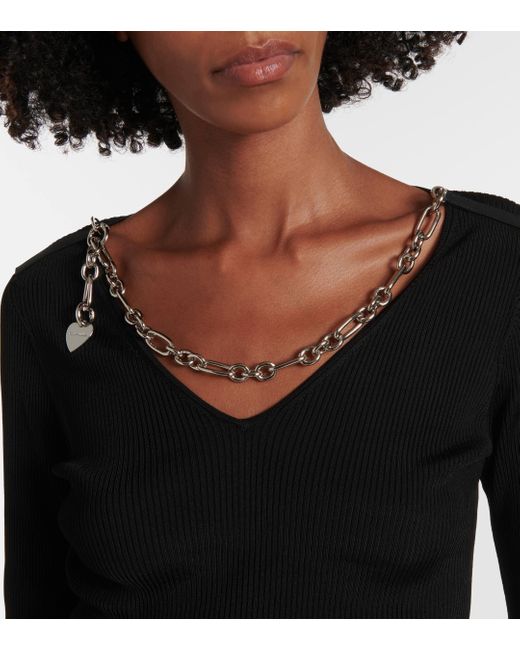 Acne Black Chain-detail Sweater