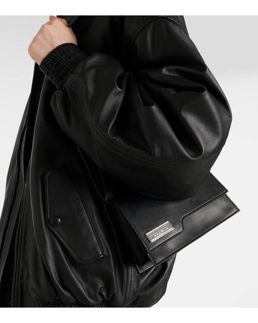 Coperni Black Schultertasche Folder Mini aus Leder