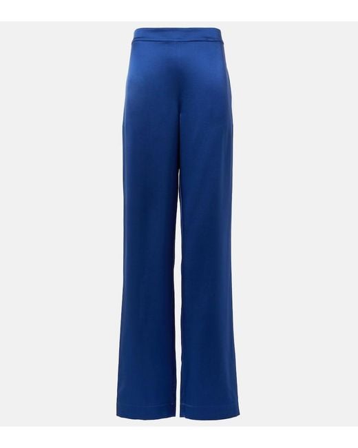 Joseph Blue New Sahel Silk Straight Pants