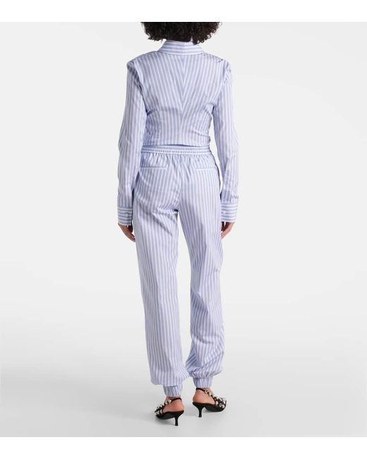 The Attico Blue Pyjama-Hose Aus Baumwolle