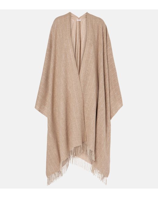 Brunello Cucinelli Natural Silk, Wool, And Cashmere Shawl