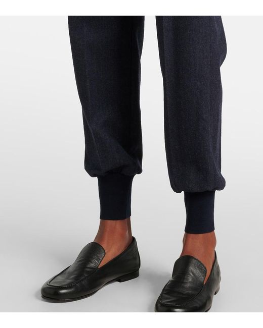 Stella McCartney Blue Wool Flannel Sweatpants