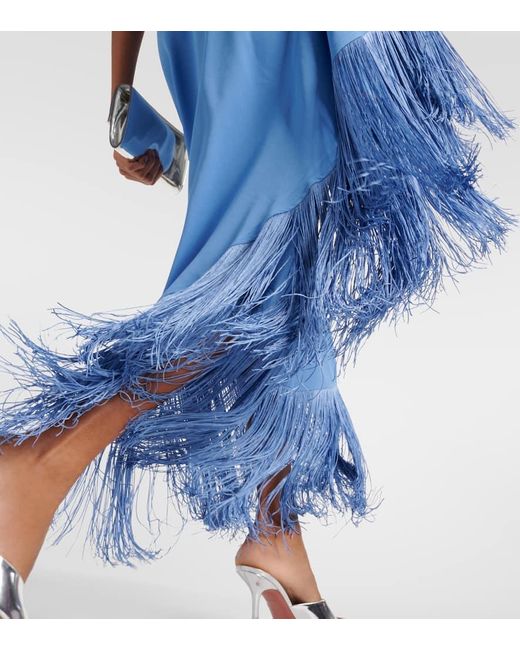 Vestido de fiesta Spritz de cady de crepe ‎Taller Marmo de color Blue