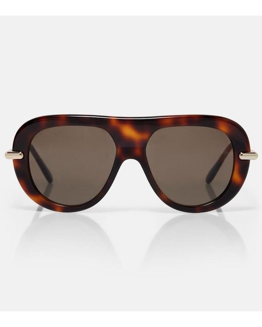 Loewe Brown Slim Flat-Top Sunglasses