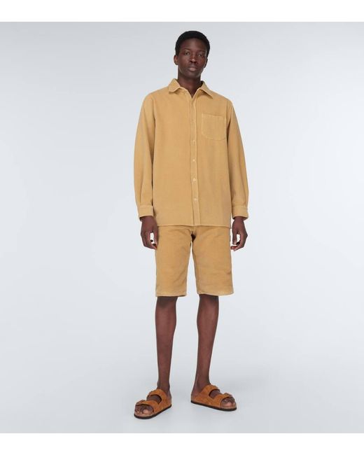 ERL Shorts Aus Baumwoll-Cord in Natural für Herren