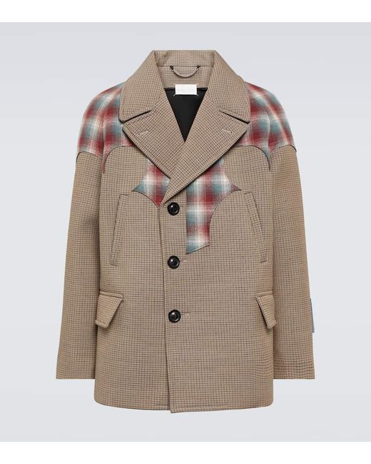 X Pendleton - Cappotto in cotone, mohair e lana di Maison Margiela in Brown da Uomo