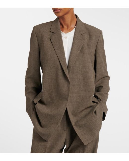 The Row Brown Devlin Wool Blazer