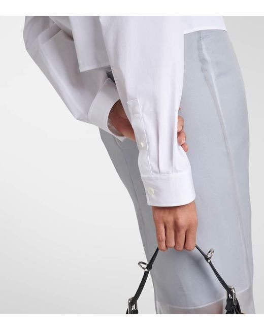 Givenchy White Cropped-Hemd aus Baumwollpopeline
