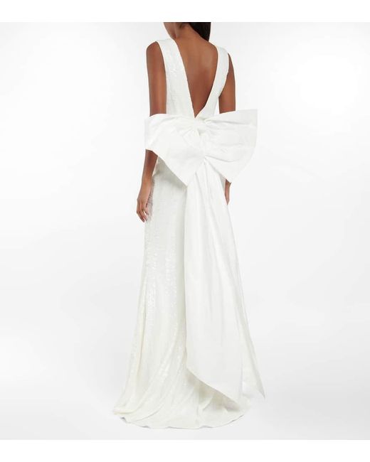 Rebecca Vallance White Bridal Davina Sequined Gown
