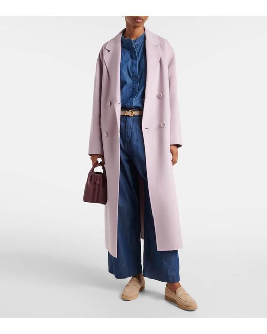 Max Mara Blue Weite Hose Sophie Aus Denim