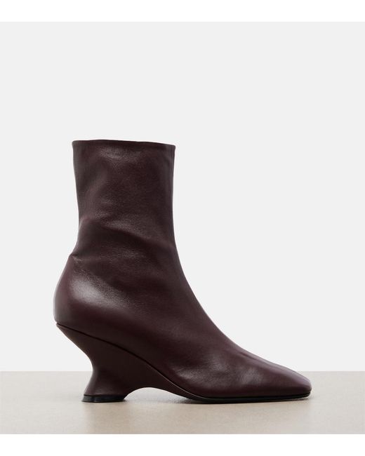Dries Van Noten Brown Leather Ankle Boots
