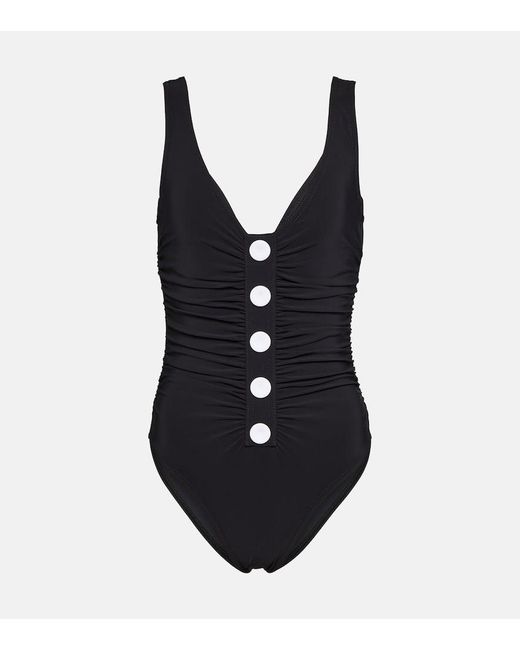 Karla Colletto Black Basics Square-neck Swimsuit