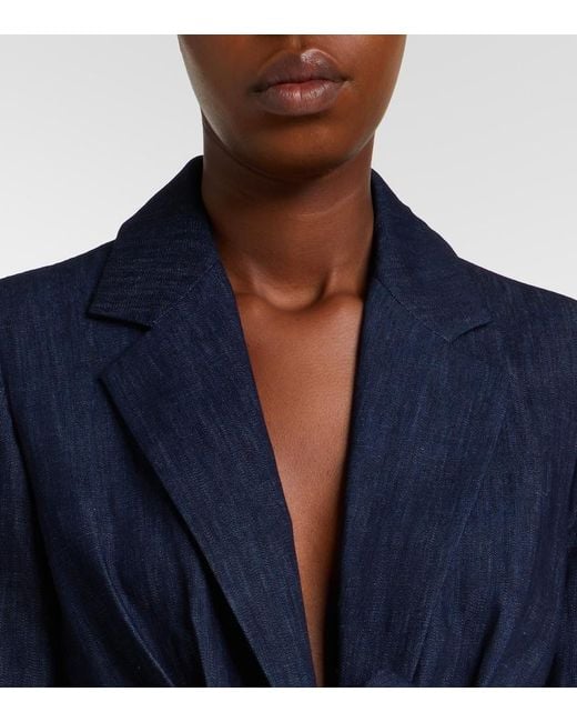 Gabriela Hearst Blue Grant Denim Blazer