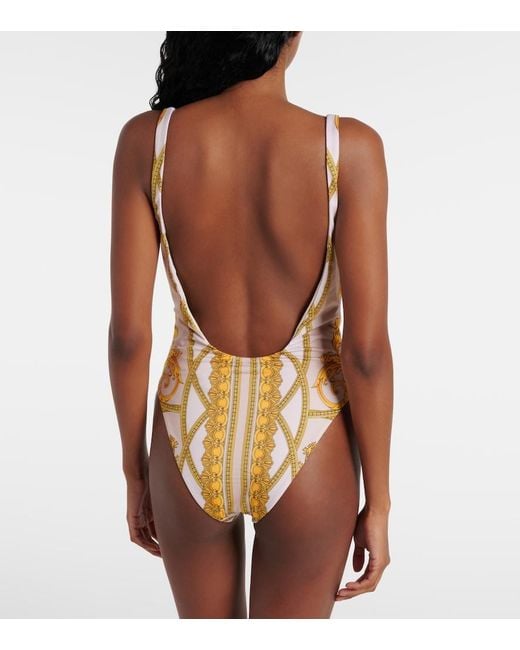 Versace Pink La Coupe Des Dieux Swimsuit