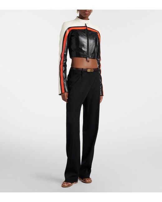 Balenciaga Black Leather Biker Jacket