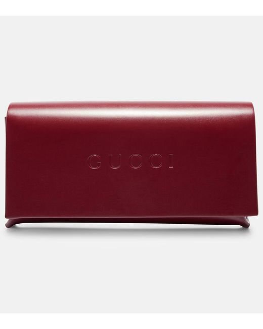 Gucci Metallic Ssima Cat-Eye Glasses