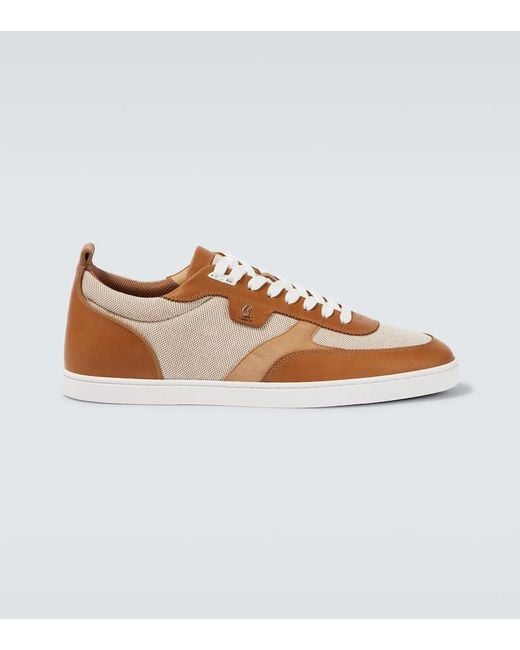 Sneakers Tutti Rui Con Pelle di Christian Louboutin in Brown da Uomo
