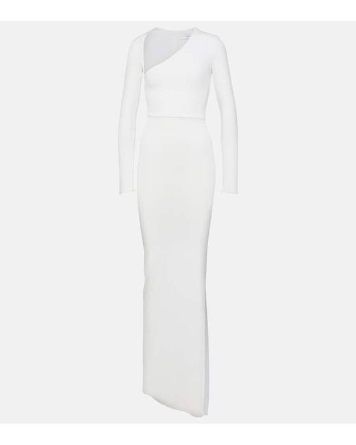 Alex Perry White Maxikleid Aus Jersey