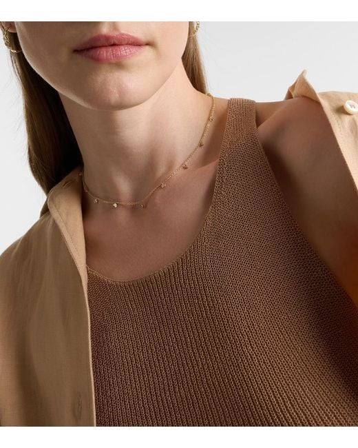 Octavia Elizabeth White Micro Nesting Gem 18Kt Necklace With Diamonds