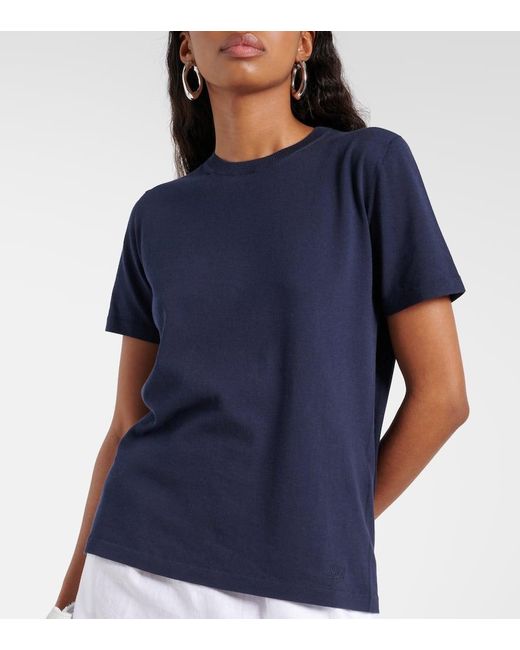 Loro Piana Blue T-Shirt Angera aus Baumwolle