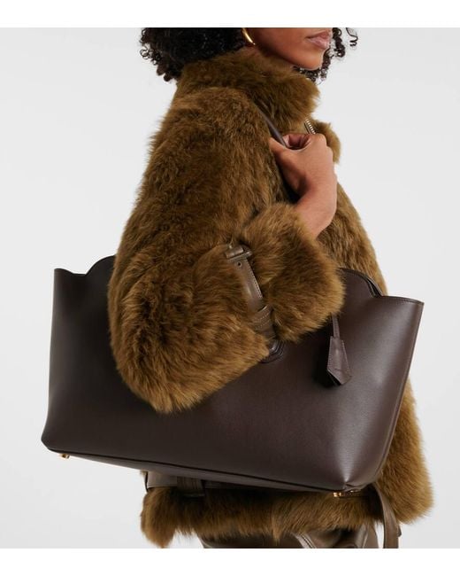 Tom Ford Black Schultertasche Alexander Large Aus Leder