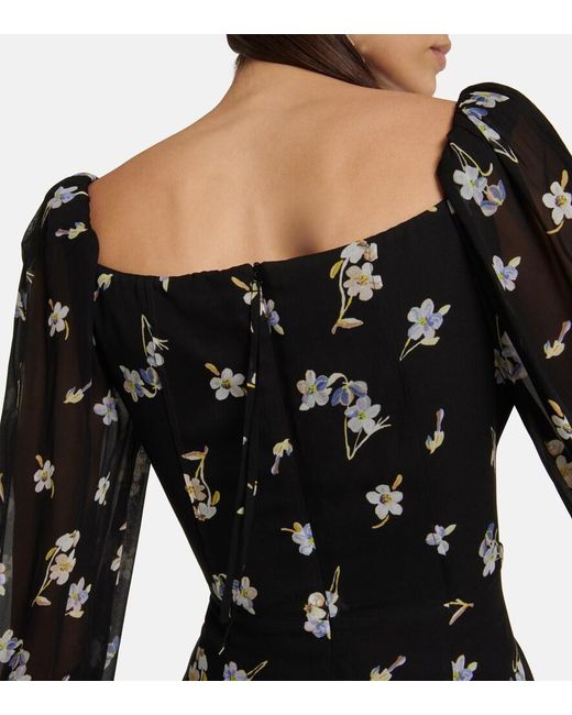 Dorothee Schumacher Black Midnight Blossom Midi Dress