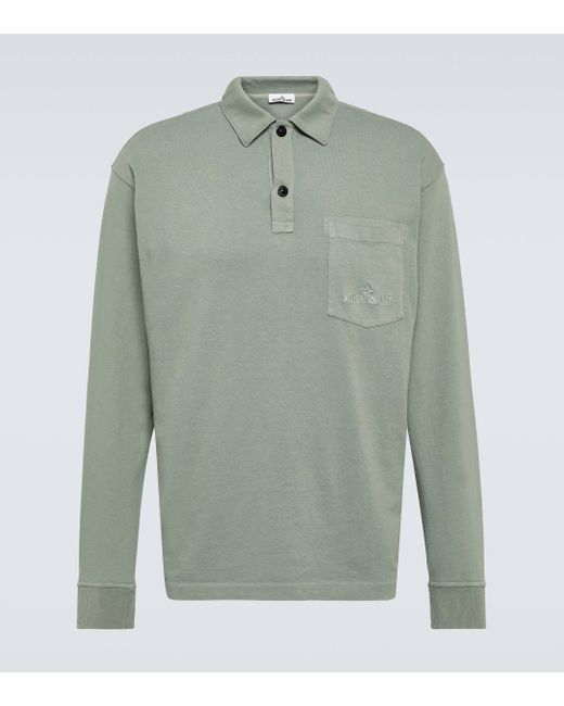 Stone Island Green Cotton Polo Shirt for men