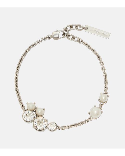 Givenchy White Embellished Bracelet
