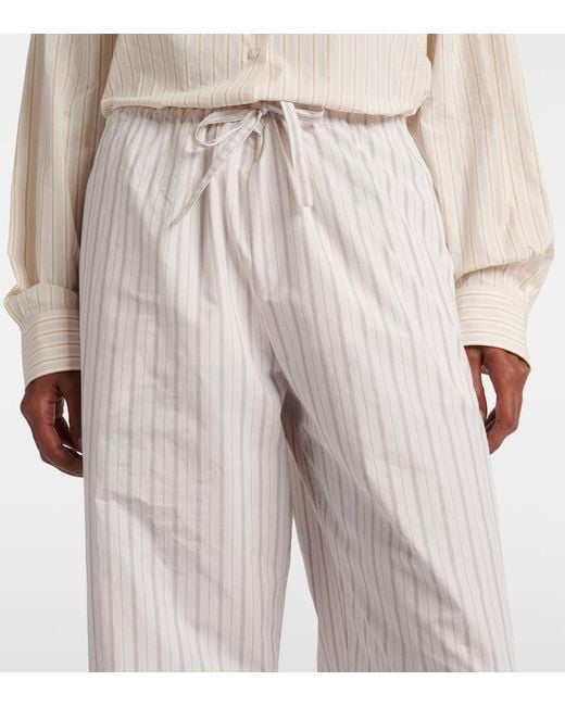 Pantalon Ample Hypnosta En Coton The Row en coloris White