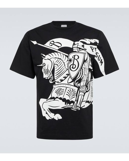Burberry Bedrucktes T-Shirt aus Baumwoll-Jersey in Black für Herren