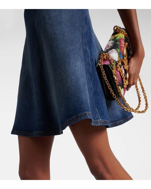 Miniabito bustier di jeans di Dolce & Gabbana in Blue