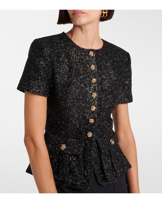 Self-Portrait Black Boucle Jumpsuit