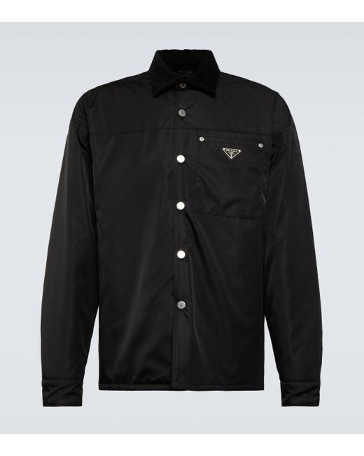 Prada Black Re-nylon Padded Overshirt for men