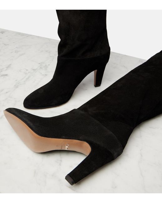 Chloé Black Suede Over-The-Knee Boots