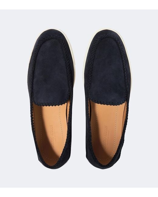 Giorgio Armani Blue Divo Suede Slip-on for men