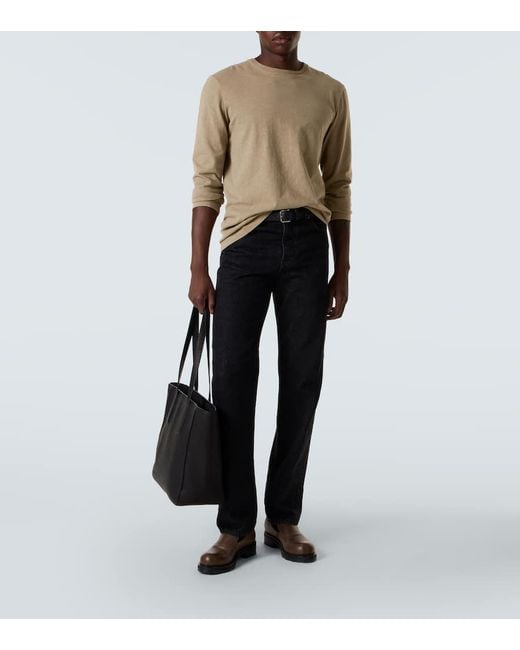 The Row Longsleeve Leon Aus Baumwoll-Jersey in Natural für Herren