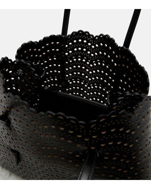 Alaïa Black Mina 37 Vienne Leather Tote Bag