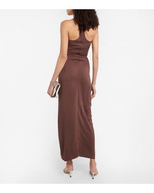 Christopher Esber Purple Cutout Halterneck Maxi Dress