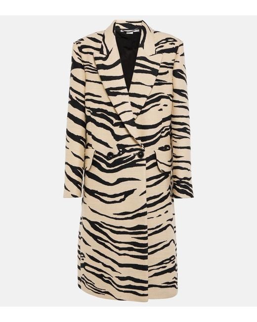 Stella McCartney Multicolor Printed Double-Breasted Coat