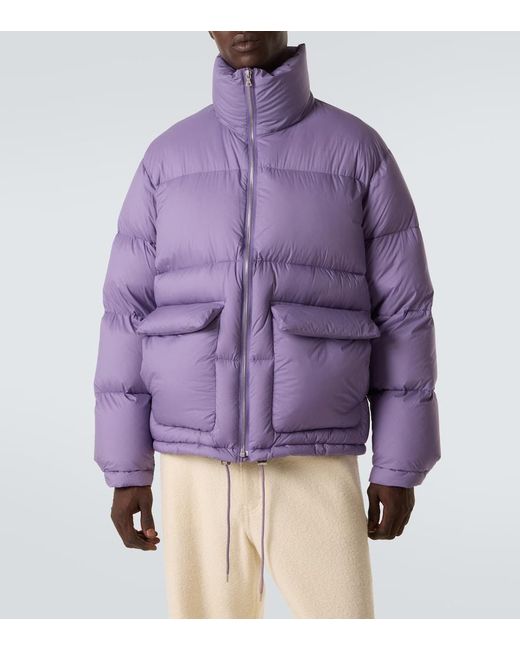 Auralee Purple Ripstop Down Jacket for men