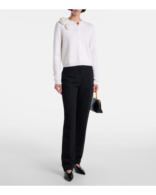 Jardin Des Orangers White Wool And Cashmere Cardigan