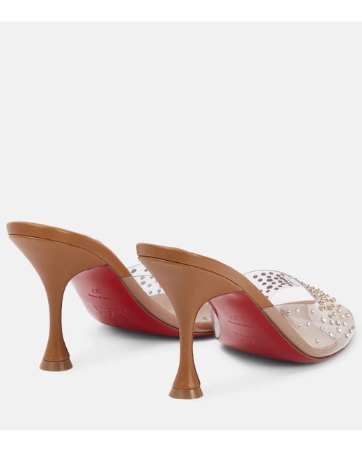 Christian Louboutin Multicolor Nudes Degramule Embellished Mules