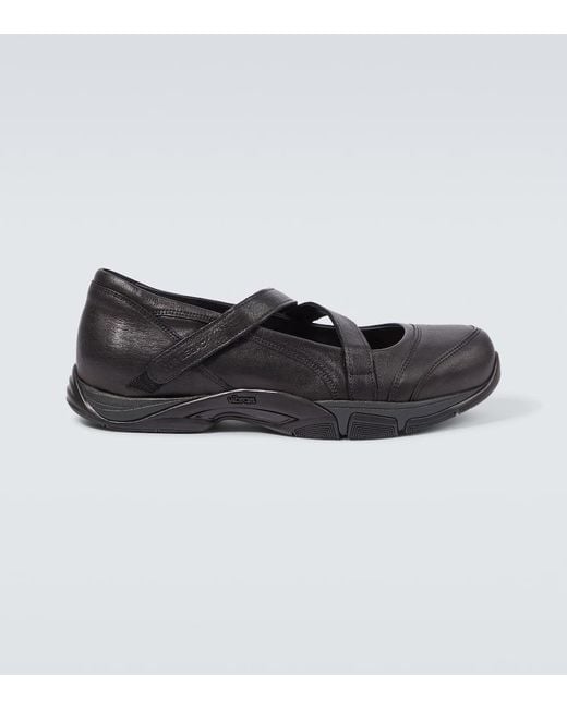Our Legacy Black Sweetheart Dress Leather Low-Top Boots for men