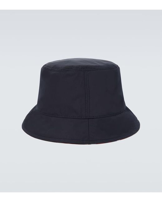 Moncler Blue Logo Bucket Hat for men