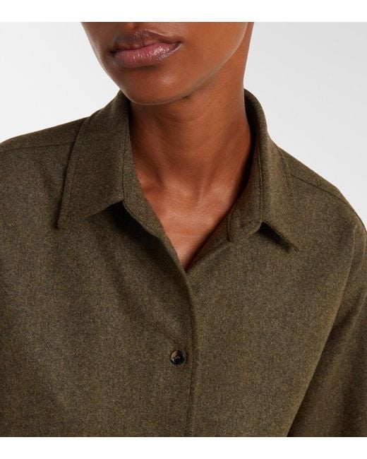 Max Mara Green Benares Wool Shirt