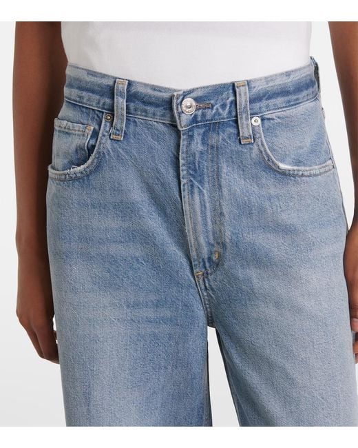 Citizens of Humanity Blue Paloma Mid-Rise Wide-Leg Jeans