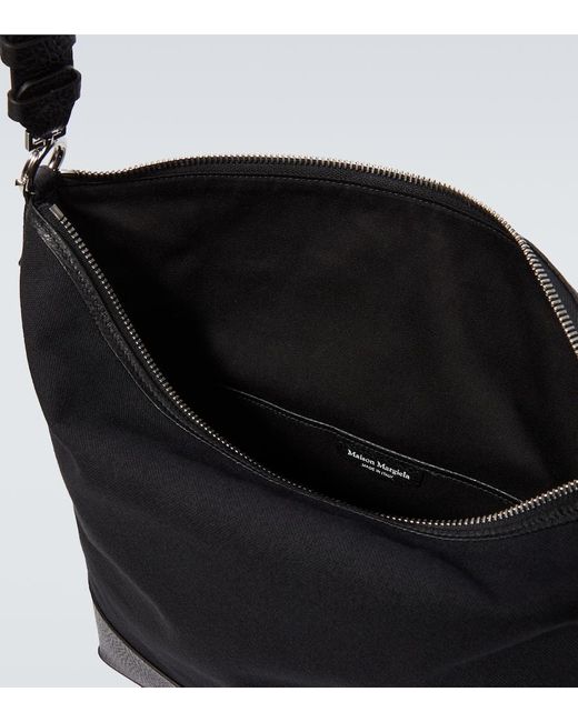 Maison Margiela Black 5ac Leather-trimmed Crossbody Bag for men